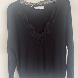 IRO Haby V- Neck Wool Sweater Black
